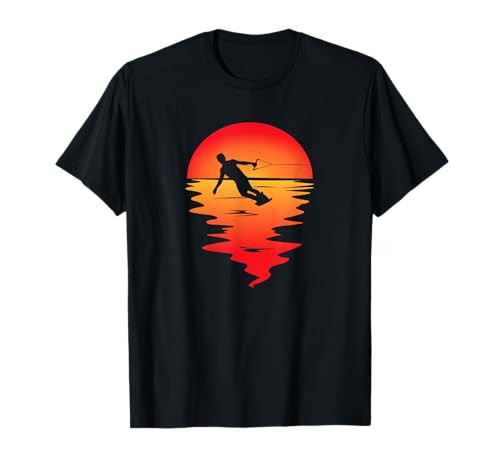 Wakeboard Wakeboarder Sunset Damen Herren T-Shirt Wakeboard Wakeboarder Sunset Damen Herren T-Shirt von Wakeboarden Wakeboard Geschenke Kinder Erwachsene