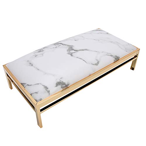 Nagel-Handauflage Maniküre-Nagel-Handpolster mit Halterung Weiches, Strapazierfähiges PU-Leder-Maniküre-Kissen für Nagelkunst für Nageltisch(Marmor) von Wakects