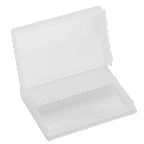 Nagelbohrer Fall mit 20 Schlitzen, transparente Box für Nagelfeilen, Organizer, Aufbewahrungsbox für Nagelwerkzeuge, Feste Lagerung von Wakects