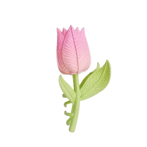 Wakects Blumenhaarklammern, Tulpe -Haarclip, Große Haare -Haarstyling -Clips, Elegante Nicht -Slip -Haare Blumenklaue für Frauen und Mädchen, Accessoires mit Qualitätsmaterial in Rosa (Fotofarbe) von Wakects