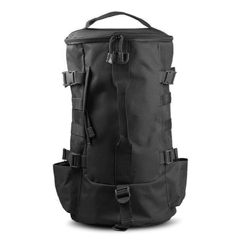 Wakects Fischerei, Polyester Tackle Bag Rodhalter Geräumiger Kompartiment Molle Gurtband für EIN Verstellbares Gurt für Outdoor -Reisecamping 45x26x26 cm (Black) von Wakects