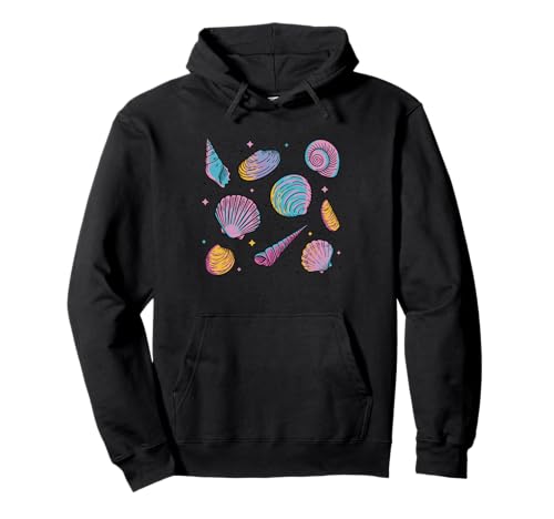 Bunte Muscheln in Regenbogen Farben für Herren Damen Kinder Pullover Hoodie Bunte Muscheln in Regenbogen Farben für Herren Damen Kinder Pullover Hoodie von Wal Schwimmt, Ozean Geschenke, lustige Sprüche