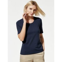 Baumwoll-Basic-Shirt Halbarm von Walbusch