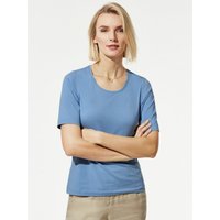 Baumwoll-Basic-Shirt Halbarm von Walbusch