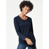 Baumwoll-Basic-Shirt Langarm von Walbusch