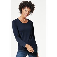 Baumwoll-Basic-Shirt Langarm von Walbusch
