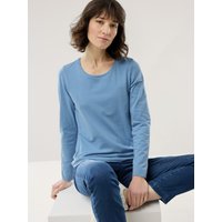 Baumwoll-Basic-Shirt Langarm von Walbusch