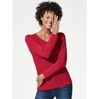 Baumwoll-Basic-Shirt Langarm von Walbusch