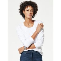 Baumwoll-Basic-Shirt Langarm von Walbusch