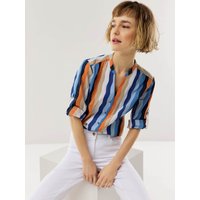 Baumwoll Bluse Krempelarm von Walbusch