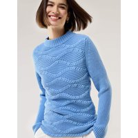 Baumwoll-Pullover Wellenzopf von Walbusch