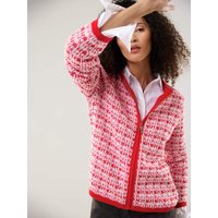 Baumwoll-Strickjacke Happy Tweed von Walbusch