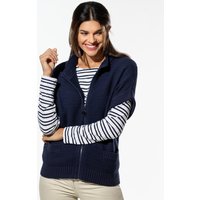 Baumwoll-Zip-Strickweste von Walbusch