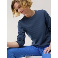 Baumwollshirt Reliefstruktur von Walbusch