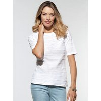 Baumwollshirt Streifenstruktur von Walbusch