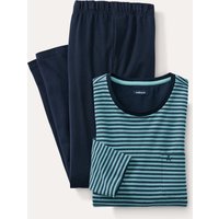 Jersey Flanell Pyjama Streifen von Walbusch