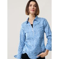 Kuschelflanell Zip-Bluse von Walbusch