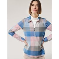Kuschelflanell Zip-Bluse von Walbusch