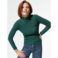 Stehbund-Pullover Diagonalrippe von Walbusch