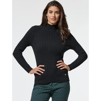 Stehbund-Pullover Diagonalrippe von Walbusch