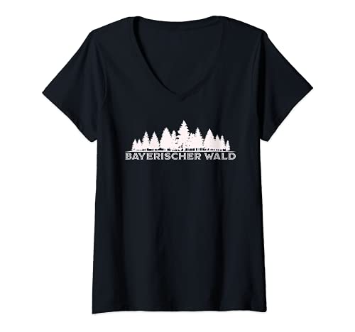 Damen Bayerischer Wald Bayern Wandern Natur Camper Souvenir T-Shirt mit V-Ausschnitt Damen Bayerischer Wald Bayern Wandern Natur Camper Souvenir T-Shirt mit V-Ausschnitt von Wald Wandern Camping & Bergsteiger Designs