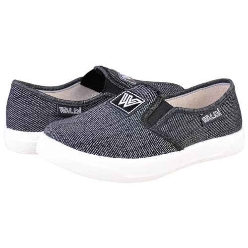 Waldi Kinderschuhe Victor Flache Slipper Jungen Größe 31 EU Textil schwarz von Waldi