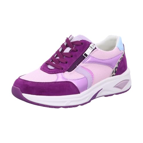 703002-102 Velours MESH METALLIC AST LILA ROSA HELLGRAU Gr. 39 von Waldläufer