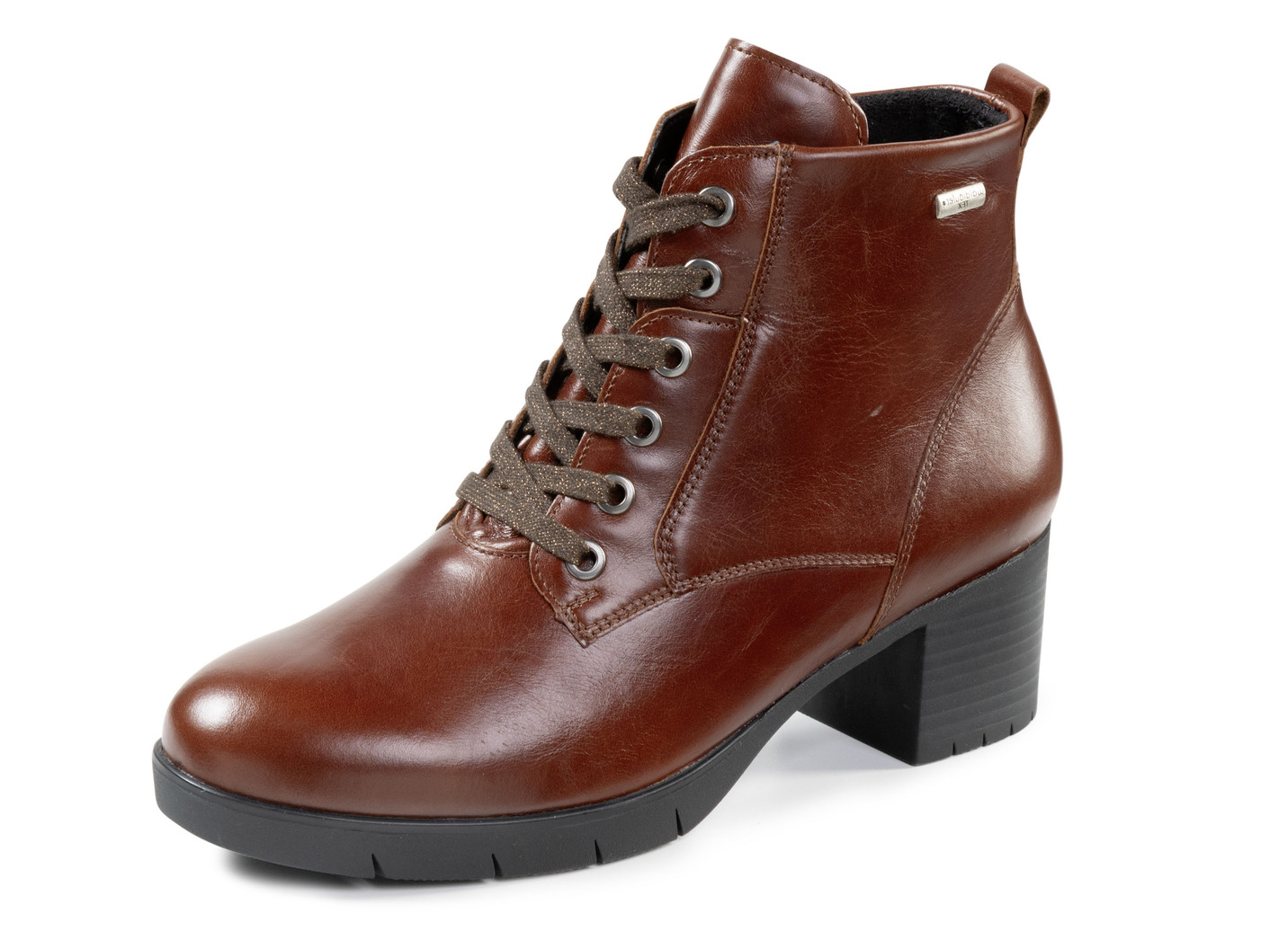 Waldläufer, atmungsaktive Damen-Stiefeletten, Weite H, mit herausnehmbarem Fußbett, Schuhgröße 6 1/2, Braun von Waldläufer