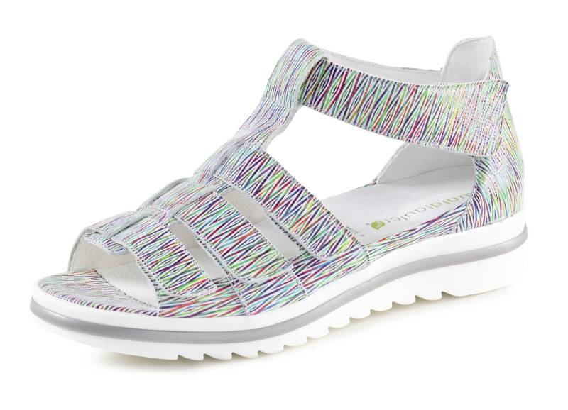 Waldläufer, bequeme Damen-Sandalen, Weite H, mit herausnehmbarem Fußbett, Schuhgröße 6, Weiss-Bunt Waldläufer, bequeme Damen-Sandalen, Weite H, mit herausnehmbarem Fußbett, Schuhgröße 6, Weiss-Bunt von Waldläufer