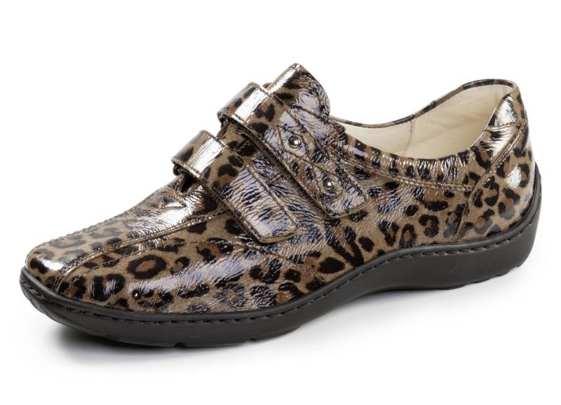 Waldläufer, bequeme Damen-Slipper, Weite H, mit herausnehmbarem Fußbett, Schuhgröße 3 1/2, Braun-Schwarz von Waldläufer