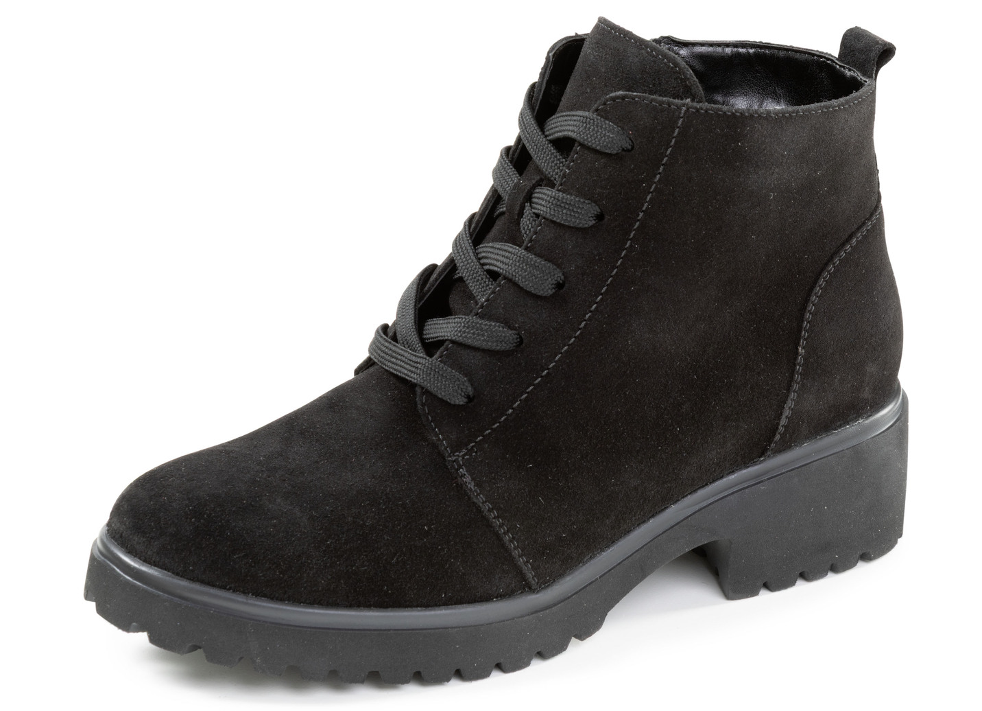 Waldläufer, bequeme Damen-Stiefeletten, Winterschuhe, Weite H, mit herausnehmbarem Fußbett, Schuhgröße 6, Schwarz von Waldläufer