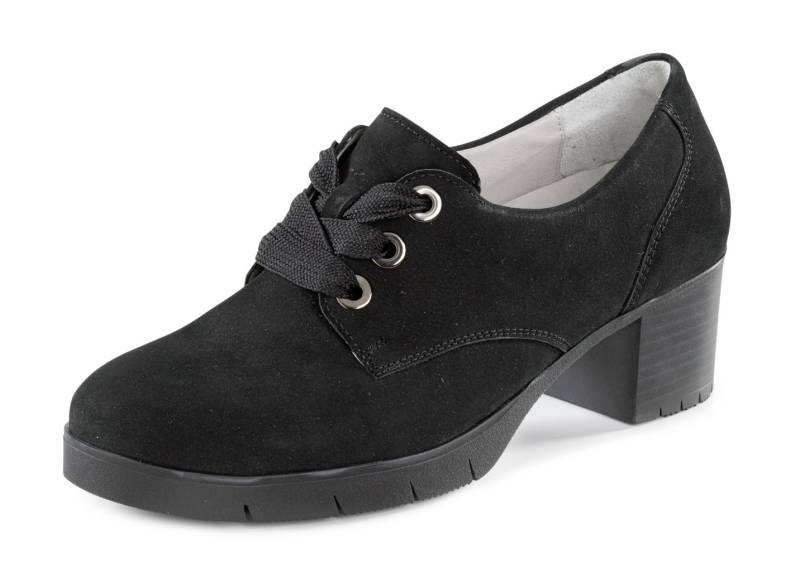 Waldläufer, bequemer Damen-Trotteur, Weite H, mit herausnehmbarem Fußbett, Schuhgröße 3 1/2, Schwarz von Waldläufer