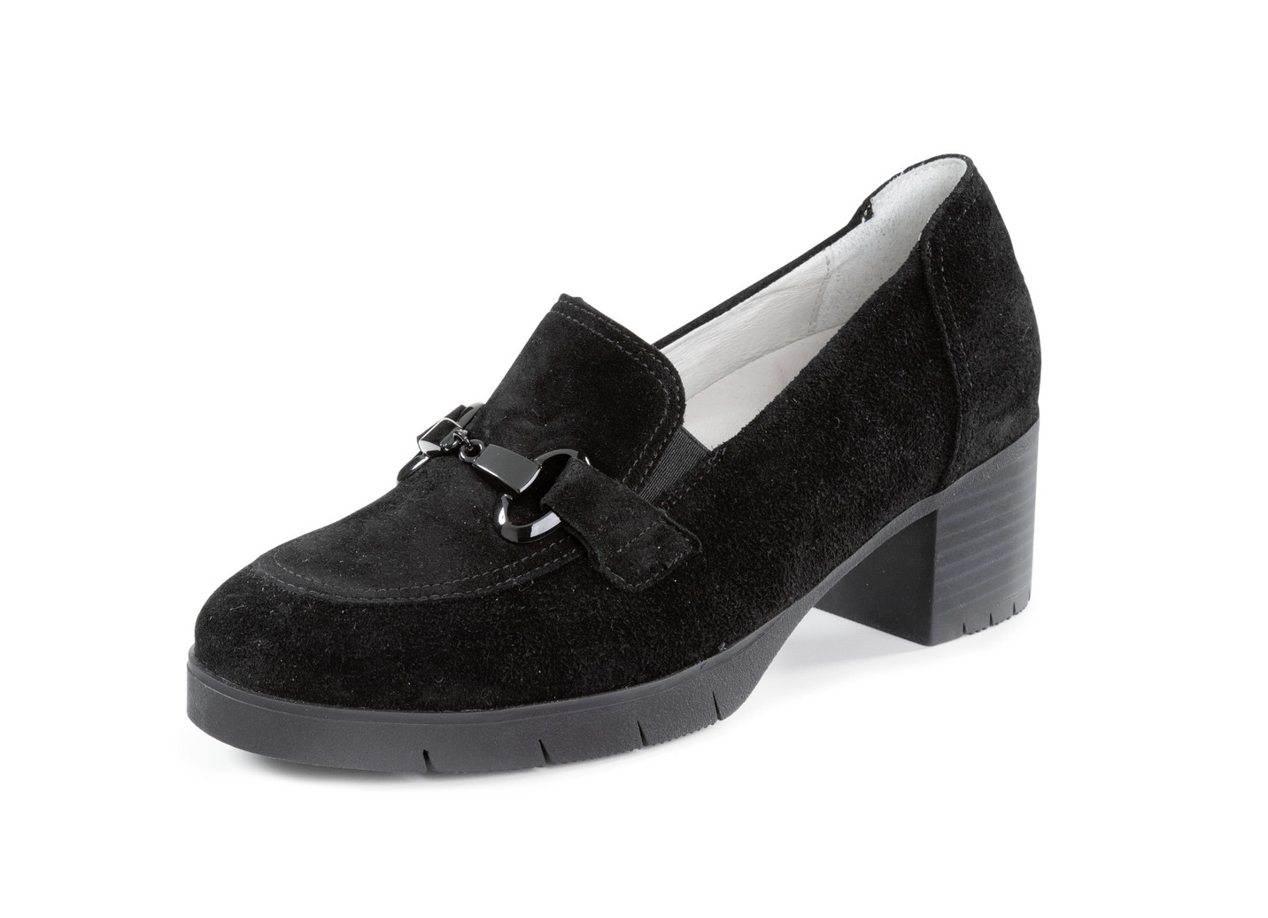 Waldläufer, bequemer Damen-Trotteur, Weite H, mit herausnehmbarem Fußbett, Schuhgröße 7, Schwarz von Waldläufer