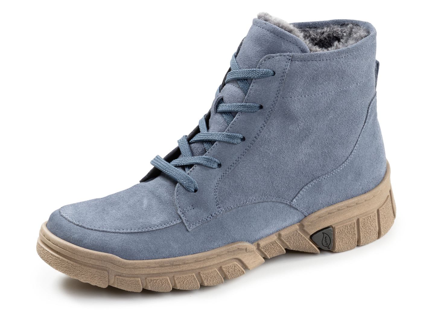 Waldläufer, gefütterte Damen-Stiefeletten, Winterschuhe, Weite H, mit herausnehmbarem Fußbett, Schuhgröße 4, Jeans von Waldläufer