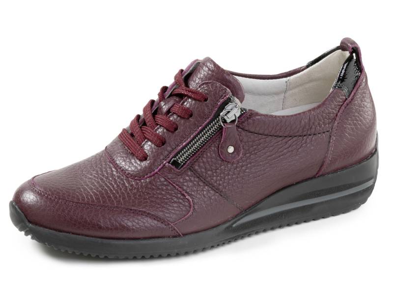 Waldläufer, leichte Damen-Sneaker, Weite H, mit herausnehmbarem Fußbett, Schuhgröße 6 1/2, Bordeaux von Waldläufer