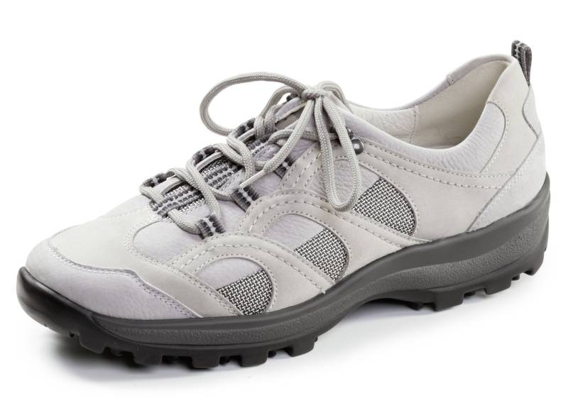 Waldläufer, sportliche Damen-Schnürschuhe, Weite H, mit herausnehmbarem Fußbett, Schuhgröße 5, Grau von Waldläufer