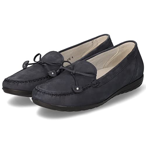 Waldläufer 329501 VBD191/217 orthopädischer Slipper Rauleder Damen in dunkelblau/Marine - Gr. 38 von Waldläufer
