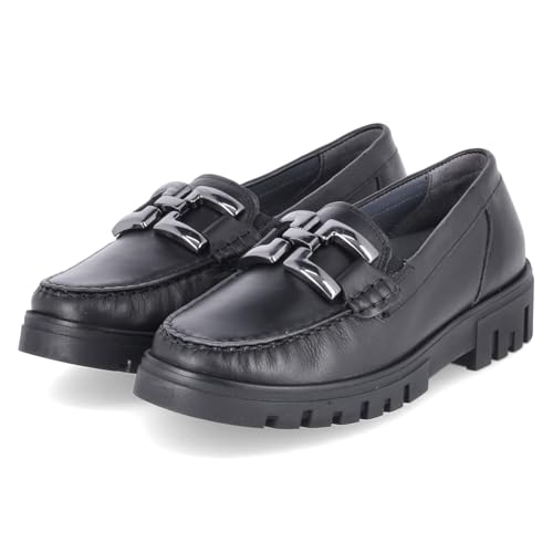 Waldläufer 723508-102/001 orthopädischer Slipper Glattleder Damen in schwarz - Gr. 39,5 von Waldläufer