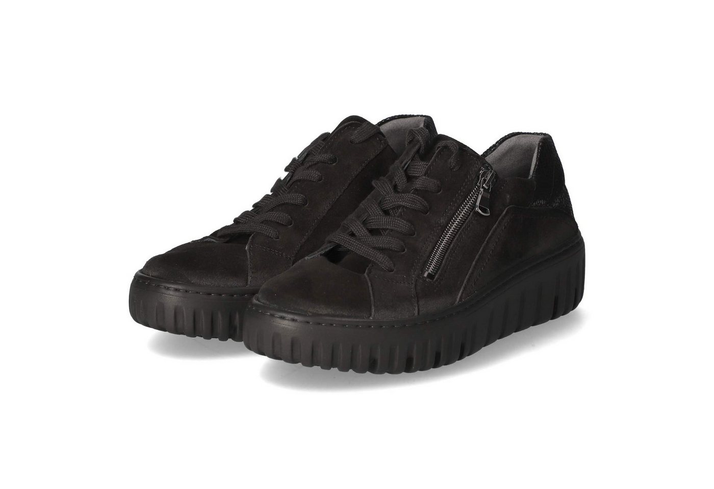 Waldläufer Waldläufer 941005-205/001 Damen Rauleder schwarz Schnürschuh von Waldläufer
