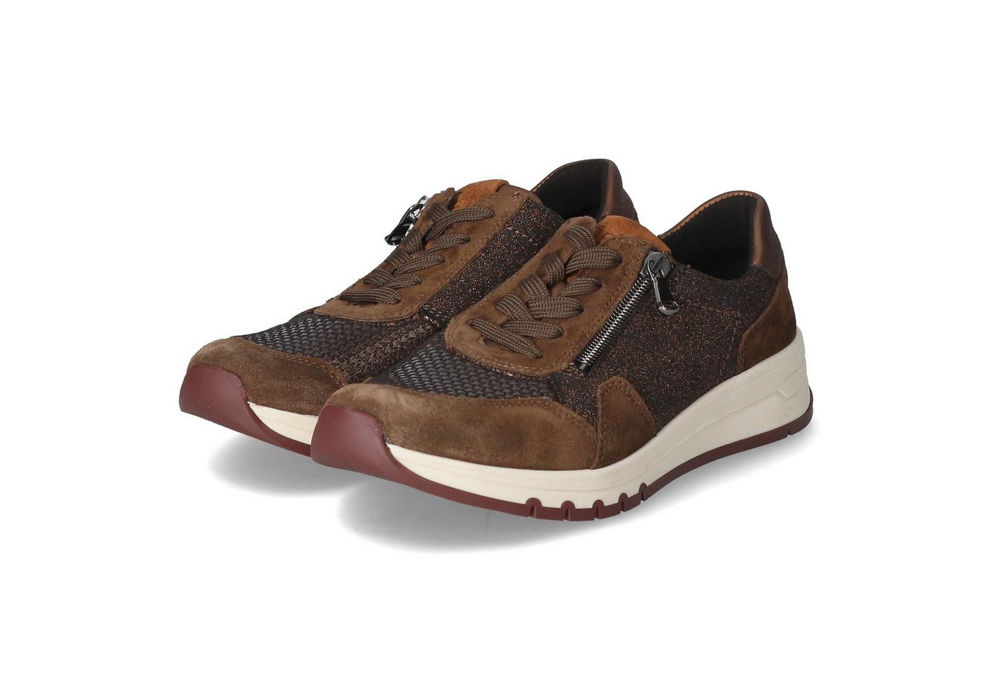 Waldläufer Waldläufer 957H02-501/277 Damen Leder & Textil braun Schnürschuh von Waldläufer