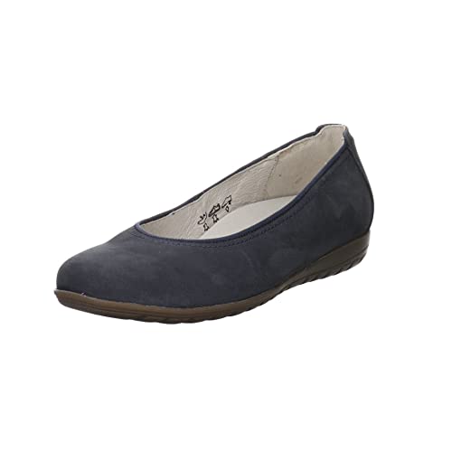 Waldläufer Ballerinas Schuhe Hesima Ballerina Nubukleder Flats Bequem Uni dunkel-blau bequem flach von Waldläufer