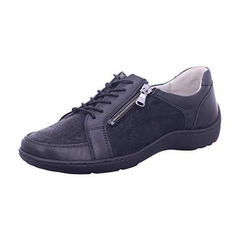 Waldläufer Damen Schnürhalbschuhe Hennis Schnürschuh Glattleder Freizeit Sport Schuhe Uni von Waldläufer