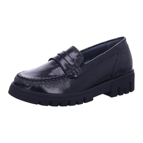 Waldläufer Damen Leder Loafer H-Serena schwarz (eu_Footwear_Size_System, Adult, Women, Numeric, Wide, Numeric_40) von Waldläufer