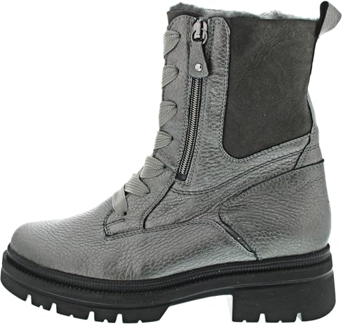 Waldläufer Damen Schnürboots H-Amara Silber 40 von Waldläufer