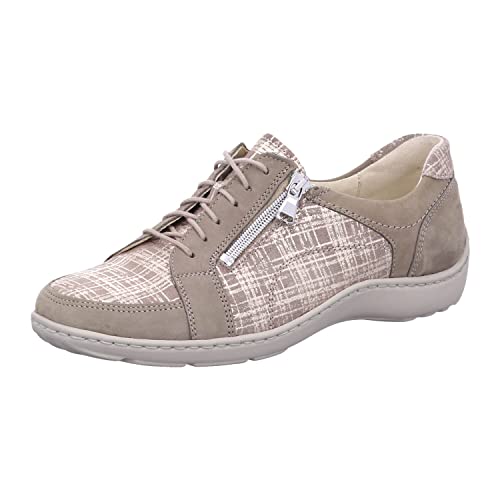 Waldläufer Damen-Schnürer - H beige (8), Gr. 6 von Waldläufer