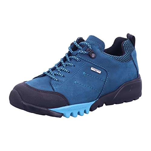 Waldläufer Damen Schnürhalbschuhe Amiata Outdoorschuh Leder-/Textilkombination Freizeit Sport Schuhe Uni wandern Outdoor weit bequem von Waldläufer