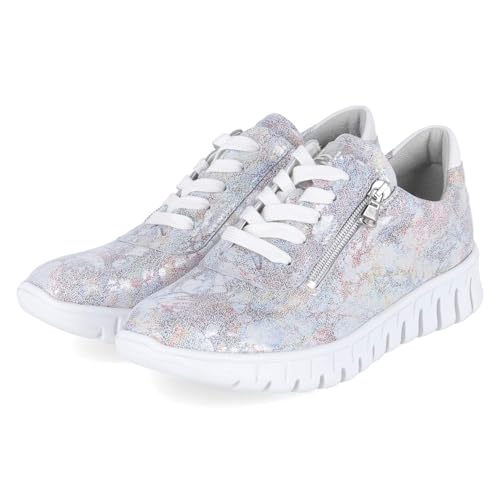 Waldläufer Damen Schnürschuhe Halbschuhe H-Birdy Bunt Leder, Farbauswahl:Multicolor, 9999-englisch-eu-mapping:38,5 von Waldläufer