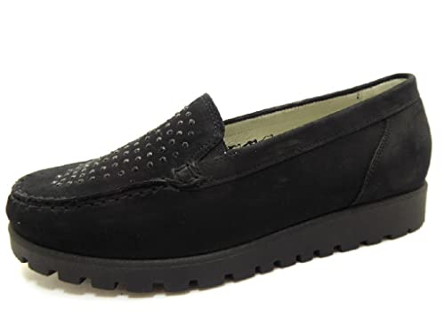 Waldläufer Damen Slipper Hegli 549013 191 001 (H) (1032707) schwarz 325000 von Waldläufer