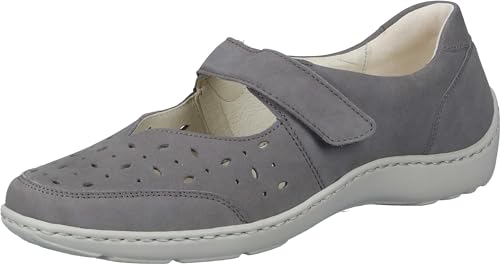 Waldläufer Damen Slipper grau (9), Gr. 8 von Waldläufer
