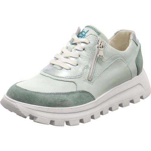 Waldläufer Damen Sneaker Low H-Ajala Gruen 39 von Waldläufer